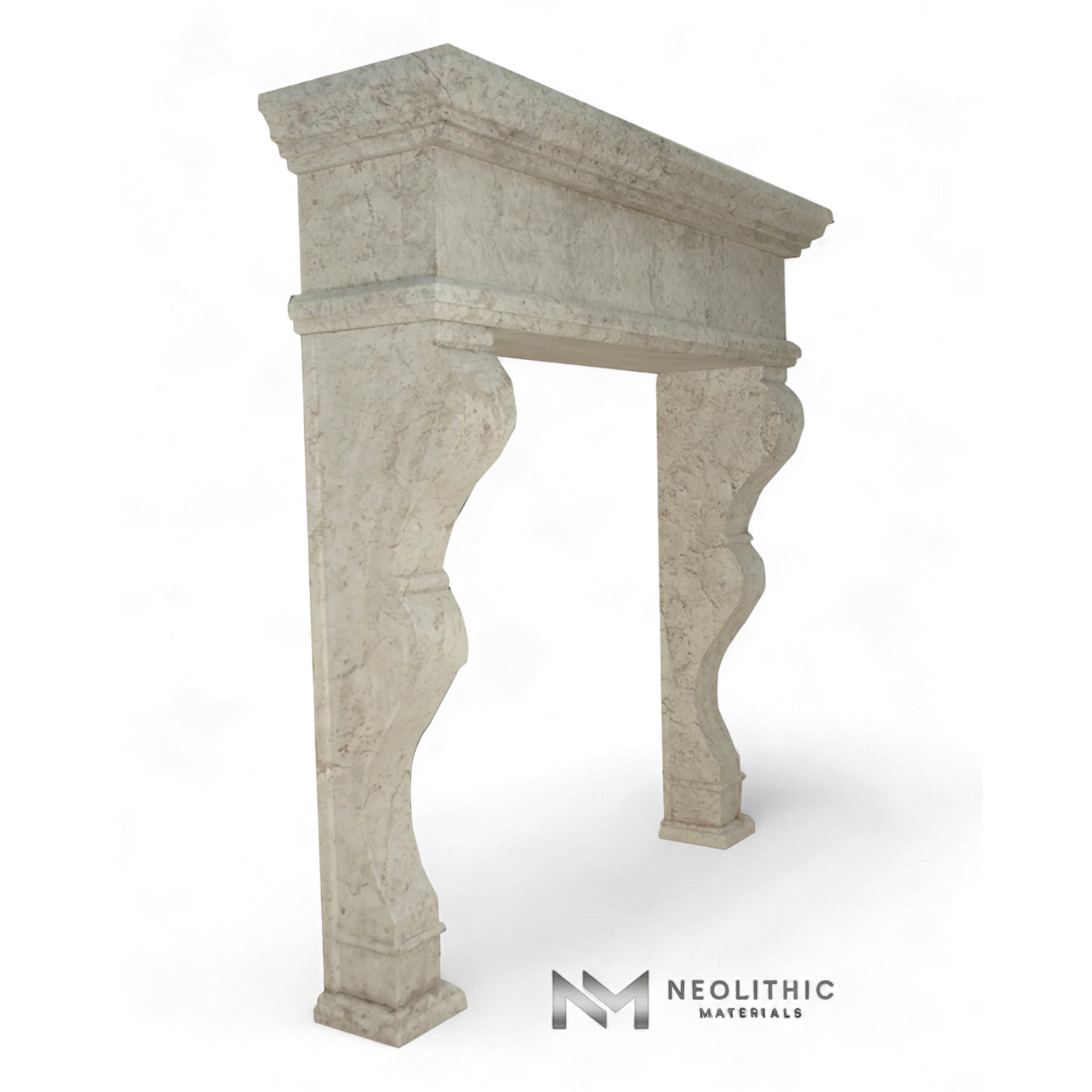 Limestone Fireplace Mantel - Image 2